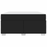 vidaXL Cadru de pat cu saltea Negru 140 x 200 cm țesătură