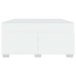 vidaXL Cadru de pat cu saltea Alb 140 x 200 cm țesătură