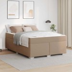 vidaXL Cadru de pat Cappuccino 140 x 200 cm Piele artificială