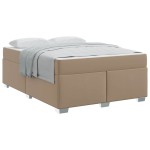 vidaXL Cadru de pat Cappuccino 140 x 200 cm Piele artificială