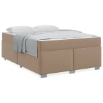 vidaXL Cadru de pat Cappuccino 140 x 200 cm Piele artificială