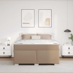 vidaXL Cadru de pat Cappuccino 140 x 200 cm Piele artificială