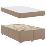 vidaXL Cadru de pat Cappuccino 140 x 200 cm Piele artificială