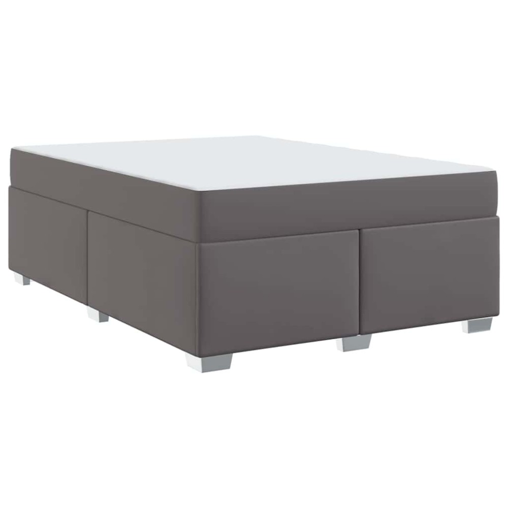 vidaXL Cadru de pat Gri 160 x 200 cm Piele artificială