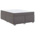 vidaXL Cadru de pat Gri 160 x 200 cm Piele artificială vidaXL Cadru de pat Gri 160 x 200 cm Piele artificială