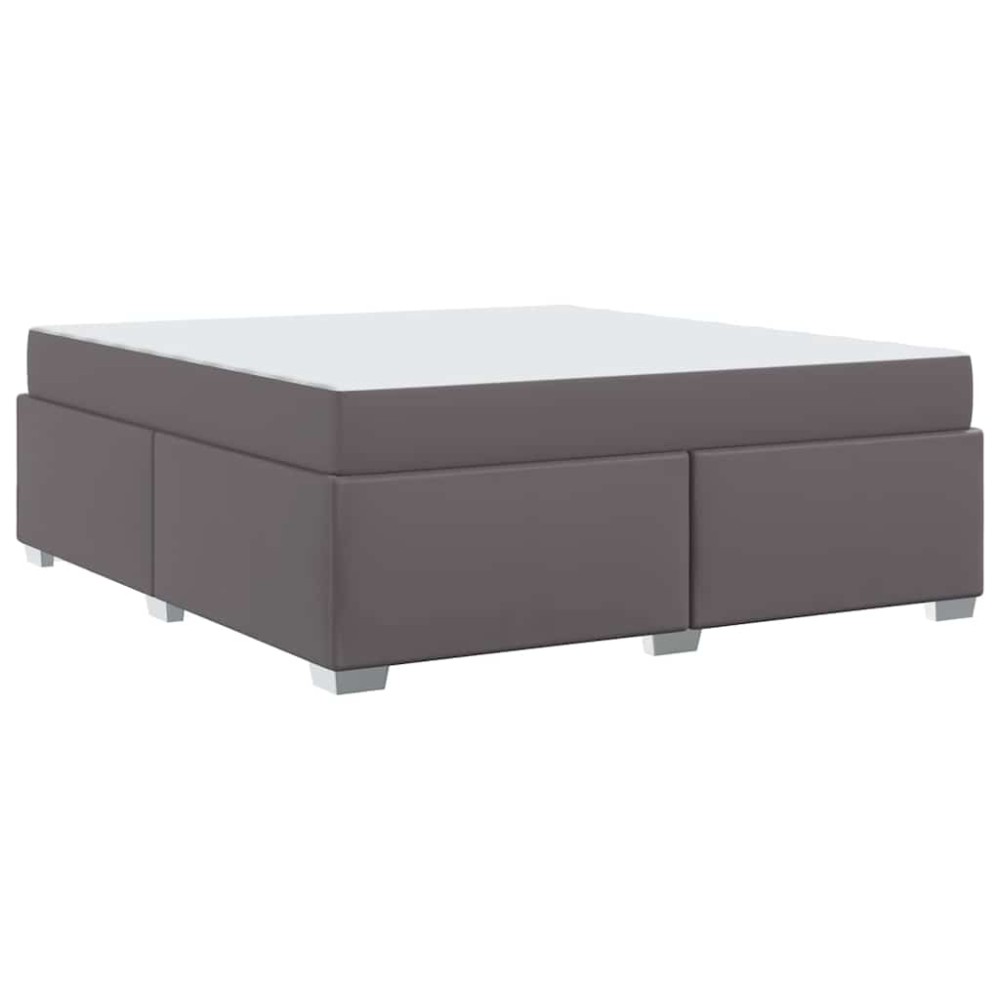 vidaXL Cadru de pat Gri 180 x 200 cm Piele artificială