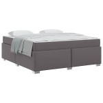 vidaXL Cadru de pat Gri 180 x 200 cm Piele artificială vidaXL Cadru de pat Gri 180 x 200 cm Piele artificială