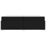vidaXL Cadru de pat cu saltea Negru 200 x 200 cm țesătură