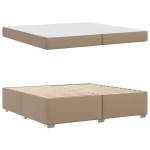 vidaXL Cadru de pat cu saltea Cappuccino 200 x 200 cm țesătură