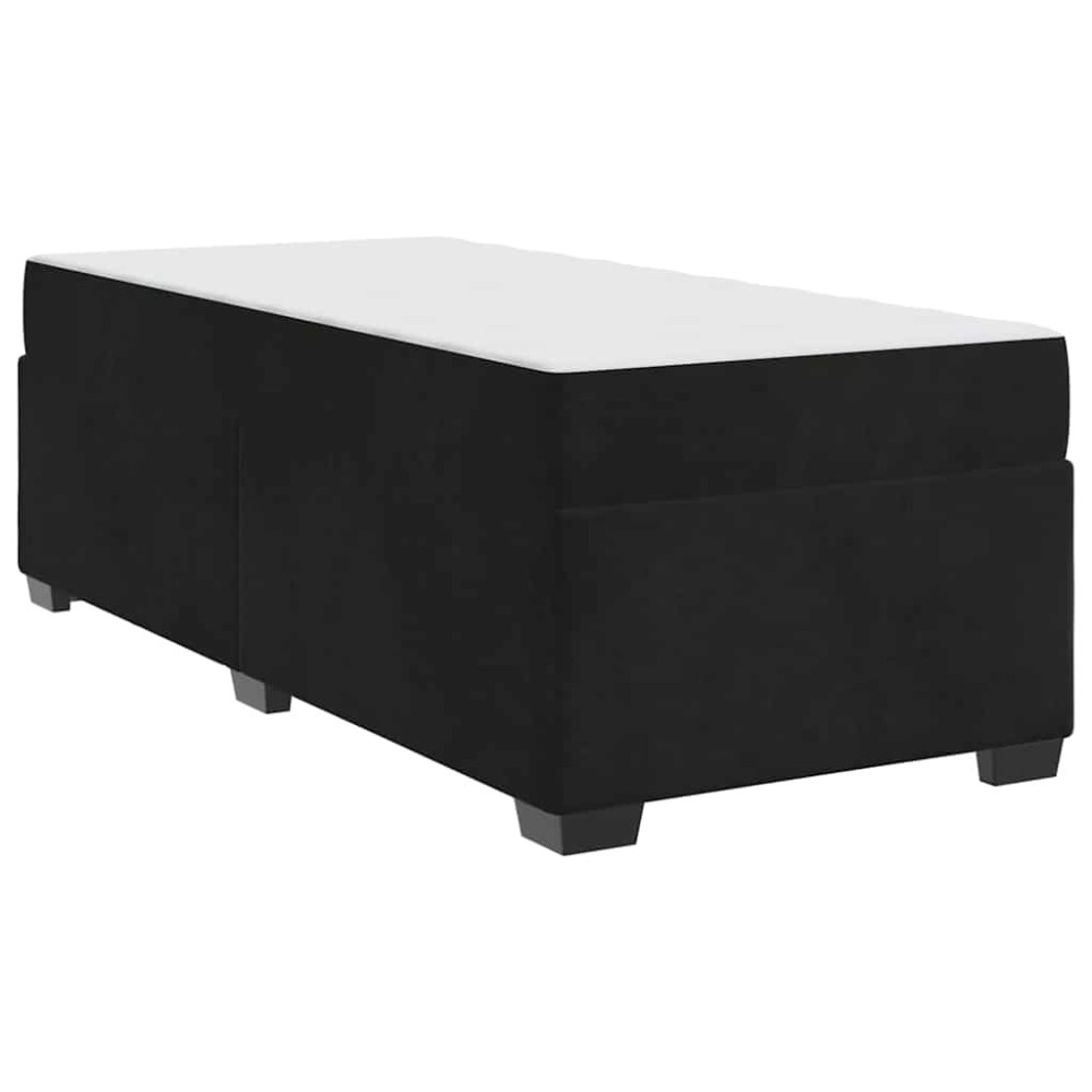 vidaXL Cadru de pat cu saltea cu saltea Negru 100 x 200 cm Catifea