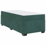 vidaXL Cadru de pat cu saltea Verde închis 100 x 200 cm Catifea