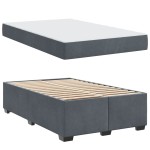 vidaXL Cadru de pat cu saltea Gri închis 120 x 190 cm Catifea