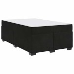 vidaXL Cadru de pat cu saltea cu saltea Negru 120 x 190 cm Catifea