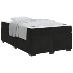 vidaXL Cadru de pat cu saltea cu saltea Negru 120 x 190 cm Catifea