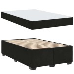 vidaXL Cadru de pat cu saltea cu saltea Negru 120 x 190 cm Catifea