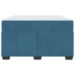 vidaXL Cadru de pat cu saltea Albastru închis 120 x 190 cm Catifea