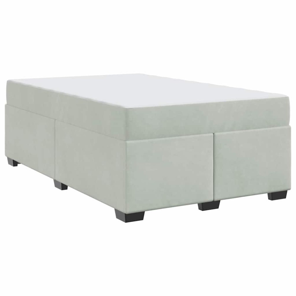 vidaXL Cadru de pat cu saltea Gri deschis 120 x 200 cm Catifea