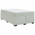 vidaXL Cadru de pat cu saltea Gri deschis 120 x 200 cm Catifea