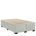 vidaXL Cadru de pat cu saltea Gri deschis 120 x 200 cm Catifea