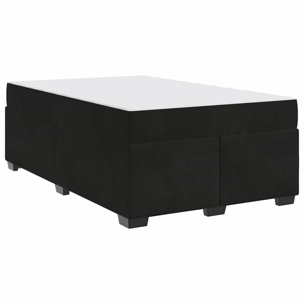 vidaXL Cadru de pat cu saltea cu saltea Negru 120 x 200 cm Catifea