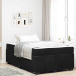 vidaXL Cadru de pat cu saltea cu saltea Negru 120 x 200 cm Catifea
