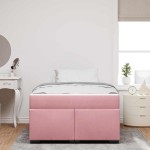 vidaXL Cadru de pat cu saltea cu saltea Roz 120 x 200 cm Catifea