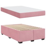 vidaXL Cadru de pat cu saltea cu saltea Roz 120 x 200 cm Catifea