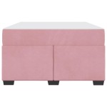 vidaXL Cadru de pat cu saltea cu saltea Roz 120 x 200 cm Catifea