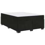 vidaXL Cadru de pat cu saltea cu saltea Negru 140 x 200 cm Catifea