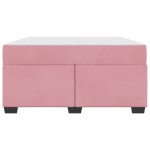 vidaXL Cadru de pat cu saltea cu saltea Roz 140 x 200 cm Catifea