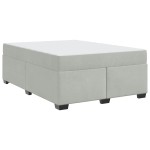 vidaXL Cadru de pat cu saltea Gri deschis 160 x 200 cm Catifea