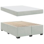vidaXL Cadru de pat cu saltea Gri deschis 160 x 200 cm Catifea