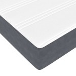 vidaXL Cadru de pat cu saltea Gri închis 160 x 200 cm Catifea