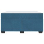 vidaXL Cadru de pat cu saltea Albastru închis 160 x 200 cm Catifea