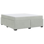 vidaXL Cadru de pat cu saltea Gri deschis 180 x 200 cm Catifea