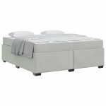 vidaXL Cadru de pat cu saltea Gri deschis 180 x 200 cm Catifea