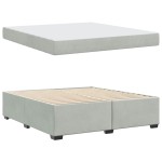 vidaXL Cadru de pat cu saltea Gri deschis 180 x 200 cm Catifea