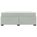 vidaXL Cadru de pat cu saltea Gri deschis 180 x 200 cm Catifea