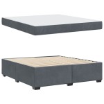 vidaXL Cadru de pat cu saltea Gri închis 180 x 200 cm Catifea