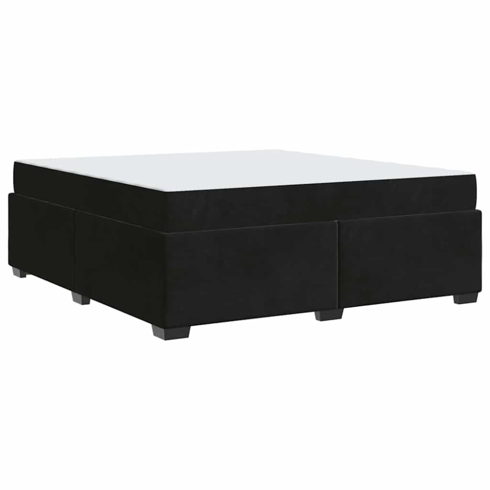 vidaXL Cadru de pat cu saltea Negru 180 x 200 cm Catifea