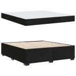 vidaXL Cadru de pat cu saltea Negru 180 x 200 cm Catifea