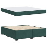 vidaXL Cadru de pat cu saltea Verde închis 180 x 200 cm Catifea