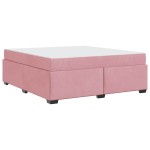 vidaXL Cadru de pat cu saltea Roz 180 x 200 cm Catifea