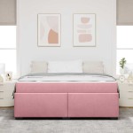vidaXL Cadru de pat cu saltea Roz 180 x 200 cm Catifea