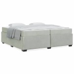 vidaXL Cadru de pat cu saltea Gri deschis 200 x 200 cm Catifea