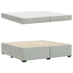 vidaXL Cadru de pat cu saltea Gri deschis 200 x 200 cm Catifea