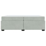 vidaXL Cadru de pat cu saltea Gri deschis 200 x 200 cm Catifea