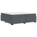 vidaXL Cadru de pat cu saltea Gri închis 200 x 200 cm Catifea