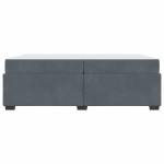 vidaXL Cadru de pat cu saltea Gri închis 200 x 200 cm Catifea