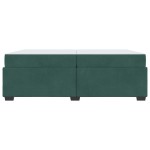vidaXL Cadru de pat cu saltea Verde închis 200 x 200 cm țesătură